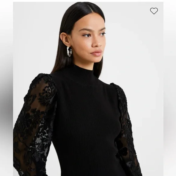 French Connection Balloon Burnout Sleeve Sweater - Picture 3 of 8